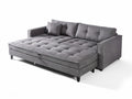 **Sofa rozkładany w kolorze szarym z ograniczonym miejscem**